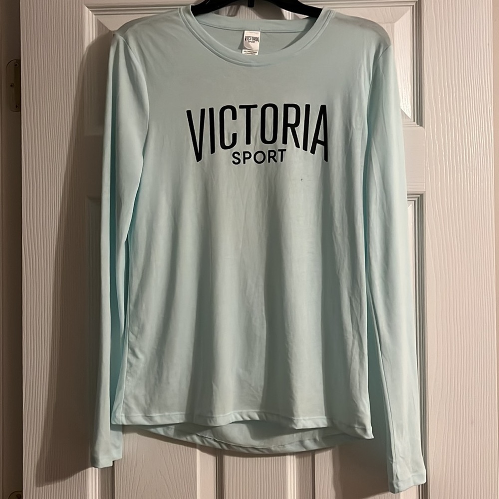 NEW Victoria Sport Light Blue Open Back Top